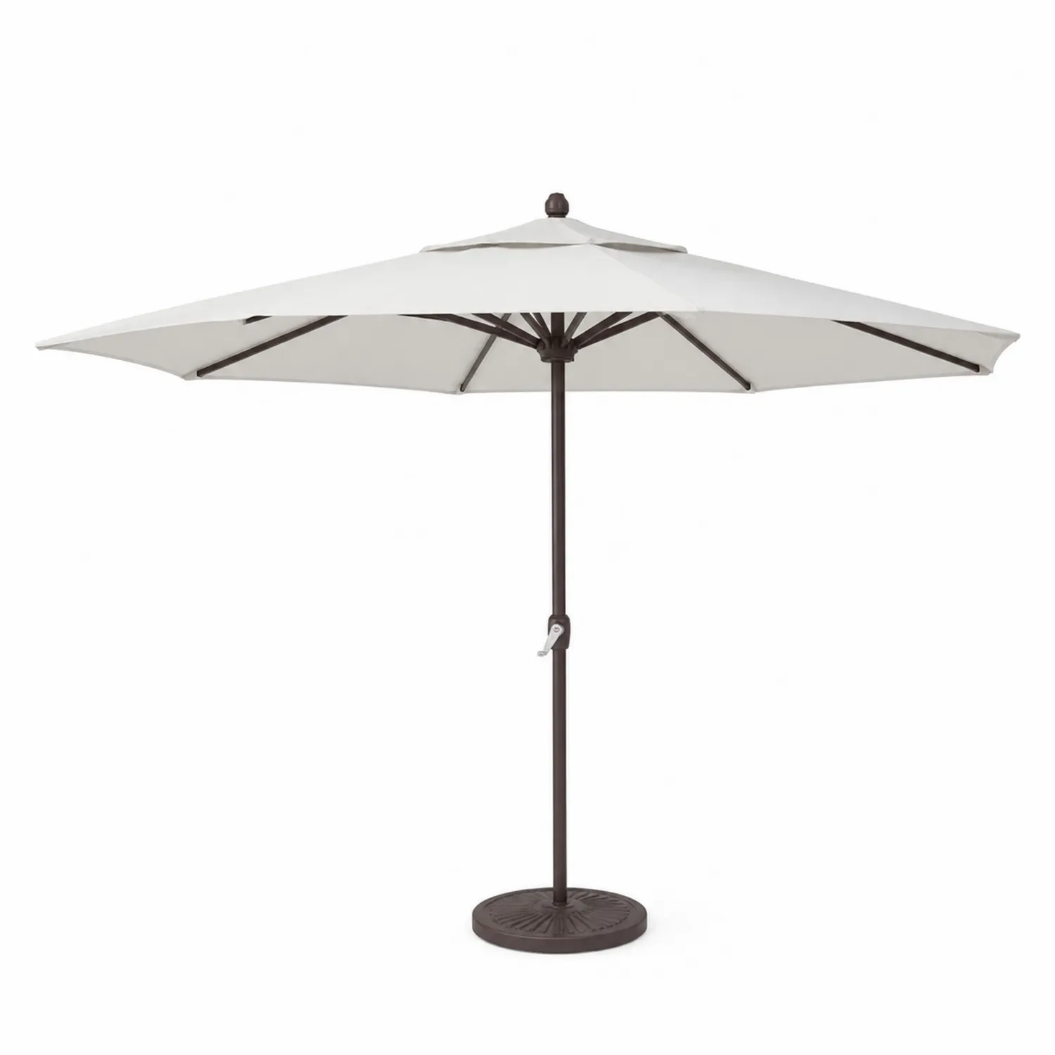 Terrassenschirm Rund 300 cm Creme Stahl Polyester-Nordellonest