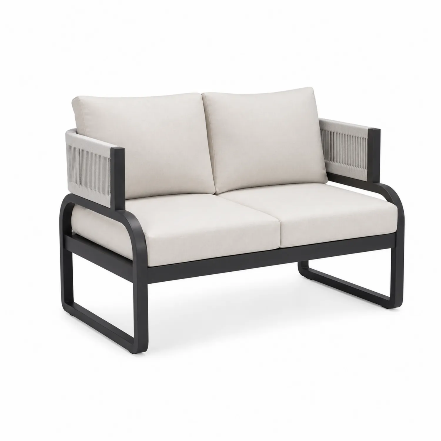 Outdoor Sofa mit Aluminiumgestell Creme-Nordellonest