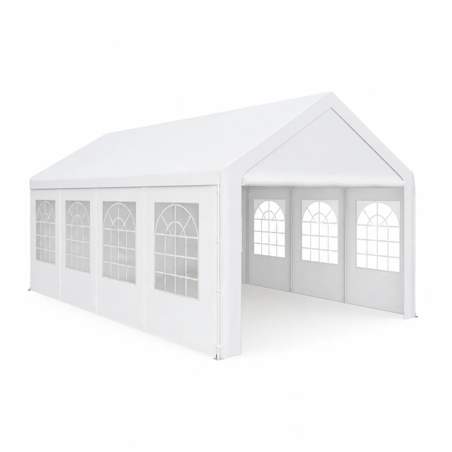 Gartenpavillon Zelt Rechteckig 6 x 12 m Weiß Stahl PVC-Nordellonest