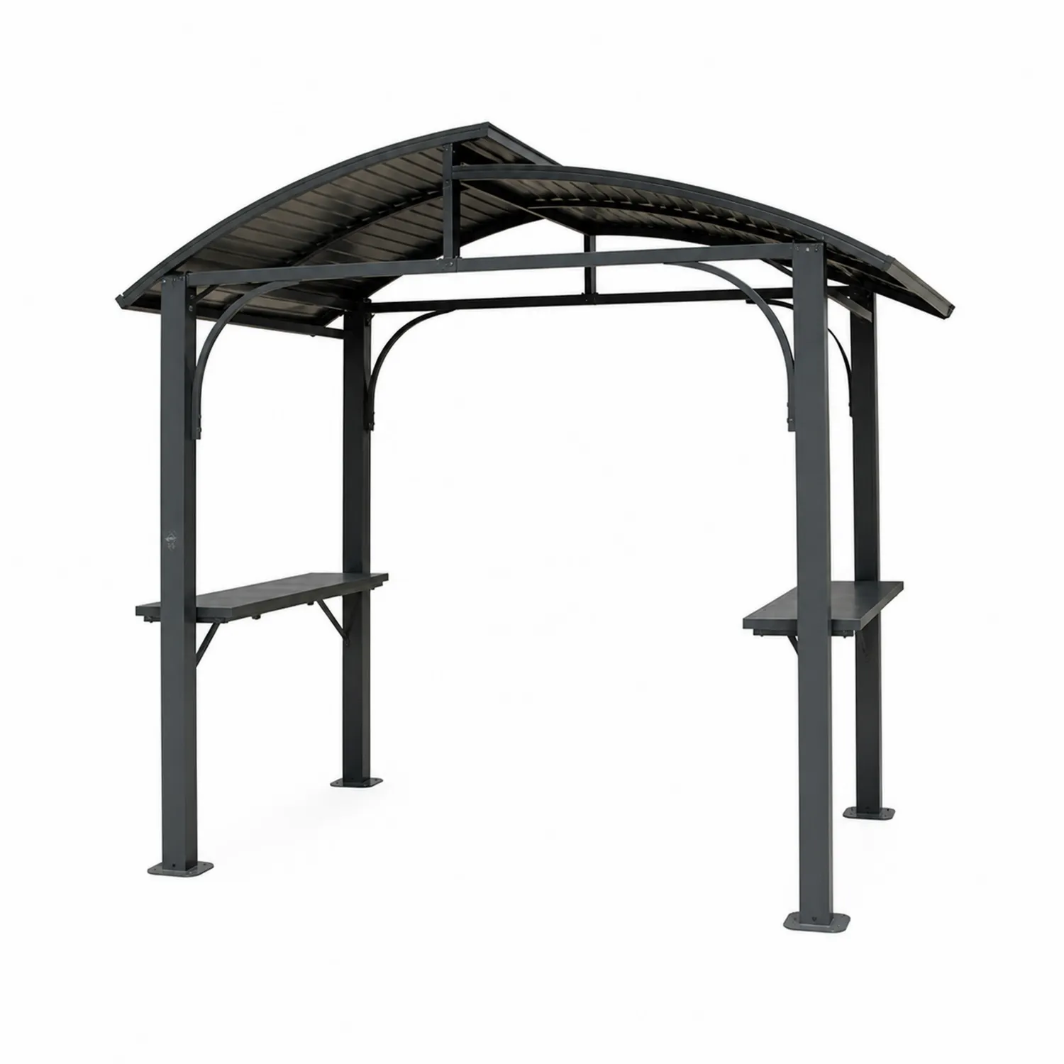 Pavillon aus Stahl mit Ablagen 250x150x250 cm Anthrazit-Nordellonest