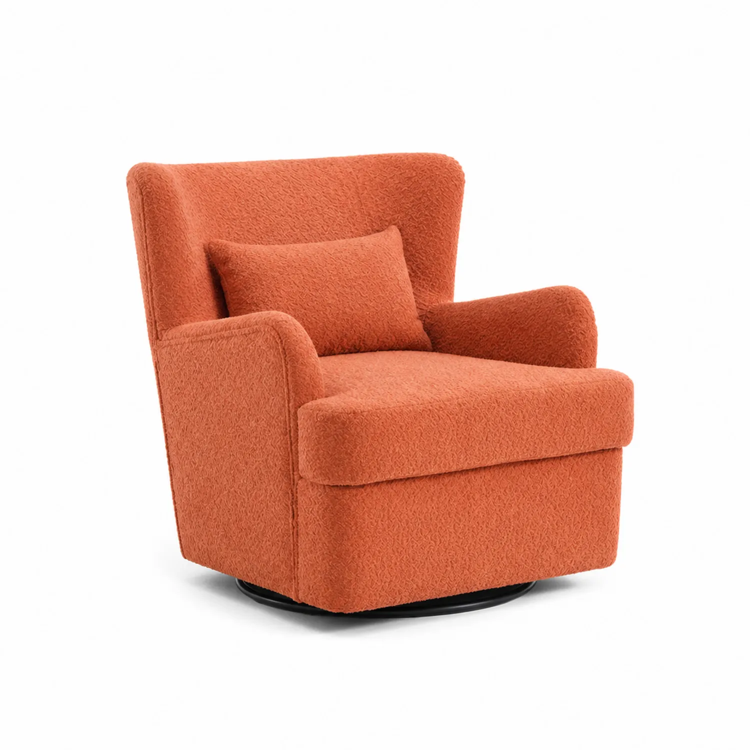 Drehbarer Sessel aus Polyestergewebe Orange-Nordellonest