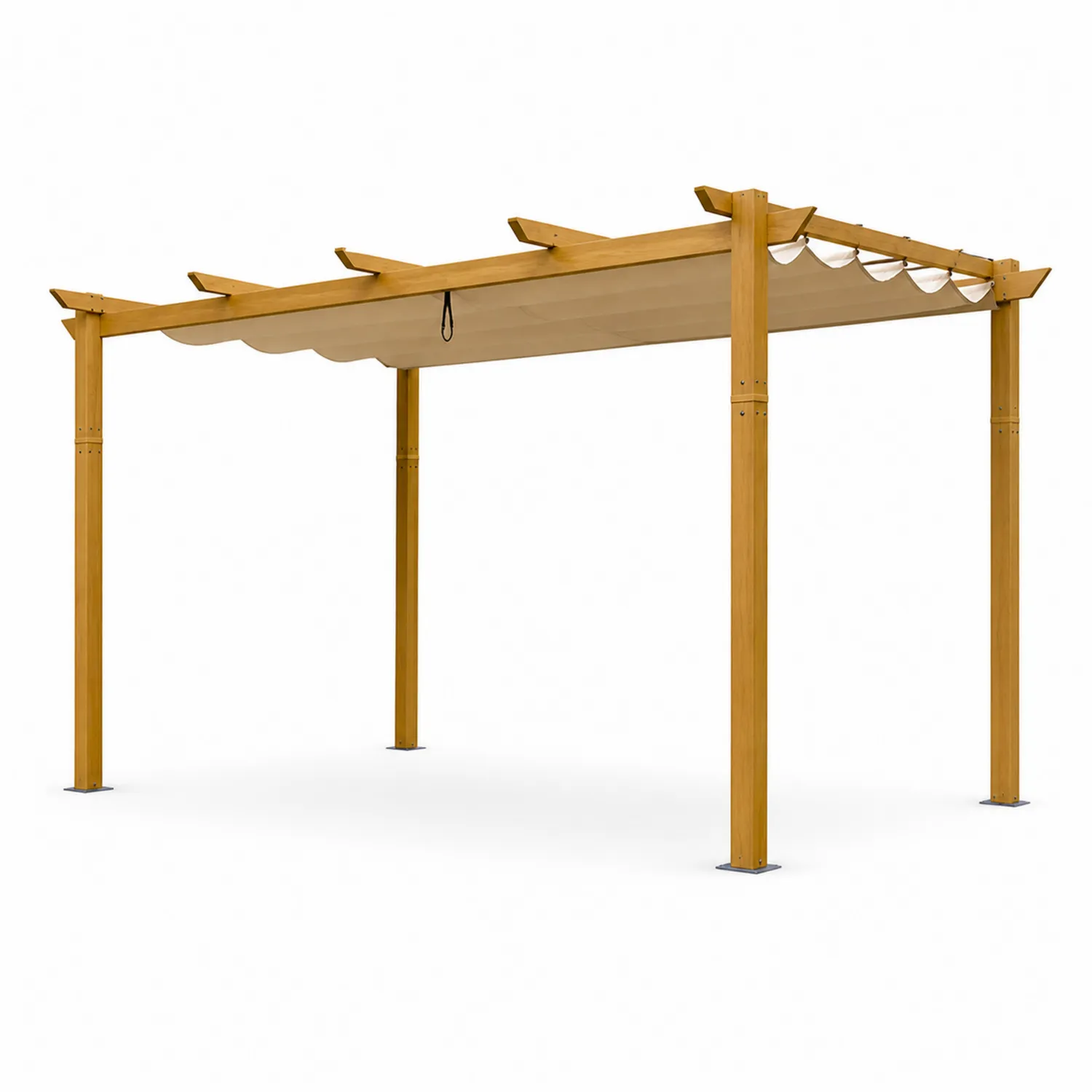Gartenpergola Holz 300x400 cm Beige-Nordellonest