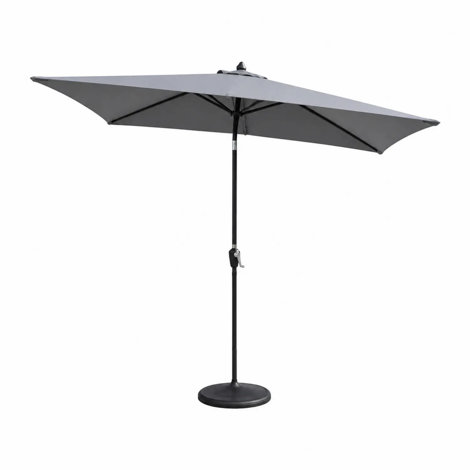 Garten Sonnenschirm Rechteckig 300x200 cm Grau Aluminium-Nordellonest