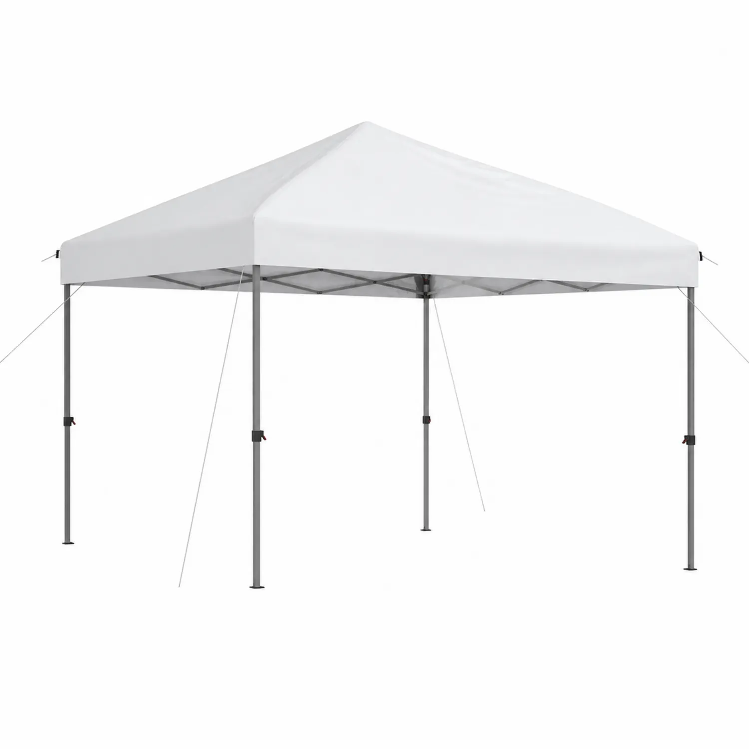 Faltbarer Gartenpavillon 3x3m aus Polyester und Stahl Weiß-Nordellonest