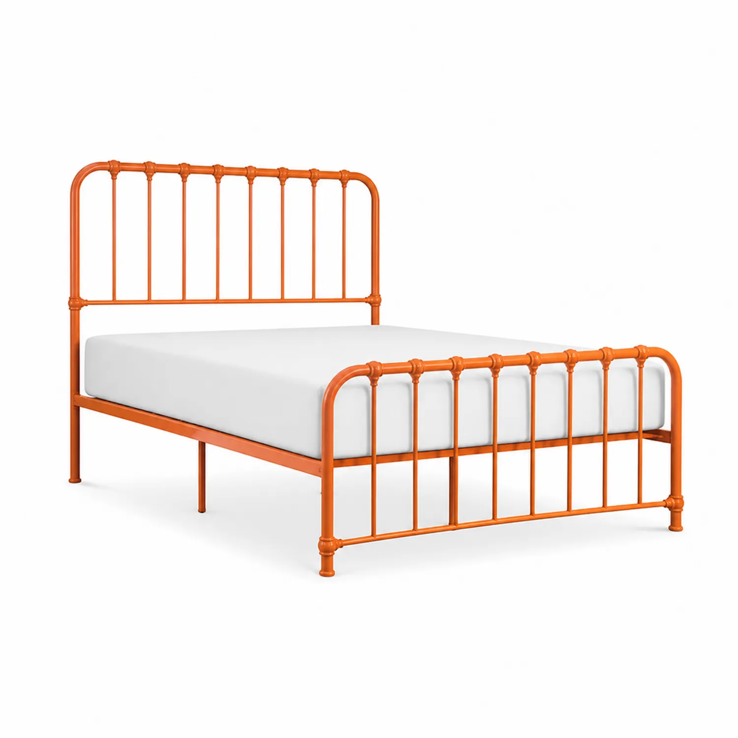 Metallbett Orange 140x200 cm-Nordellonest