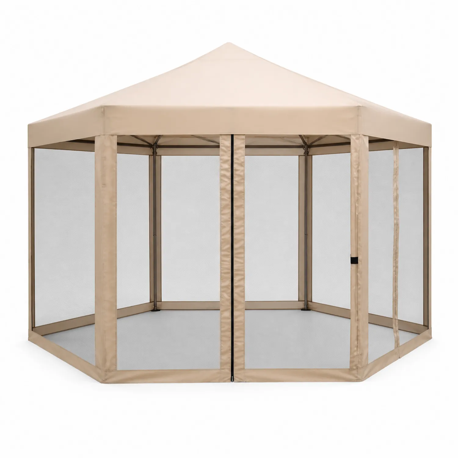 Sechseckiger Pavillon Beige 300cm Polyester-Nordellonest