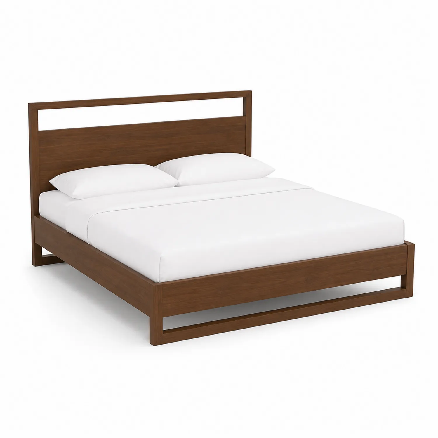 Holzbett Doppelbett aus Massivholz Braun-Nordellonest