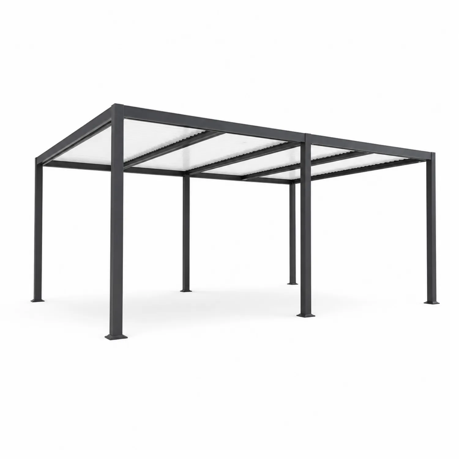 Pérgola de metal 300x400 cm techo de policarbonato