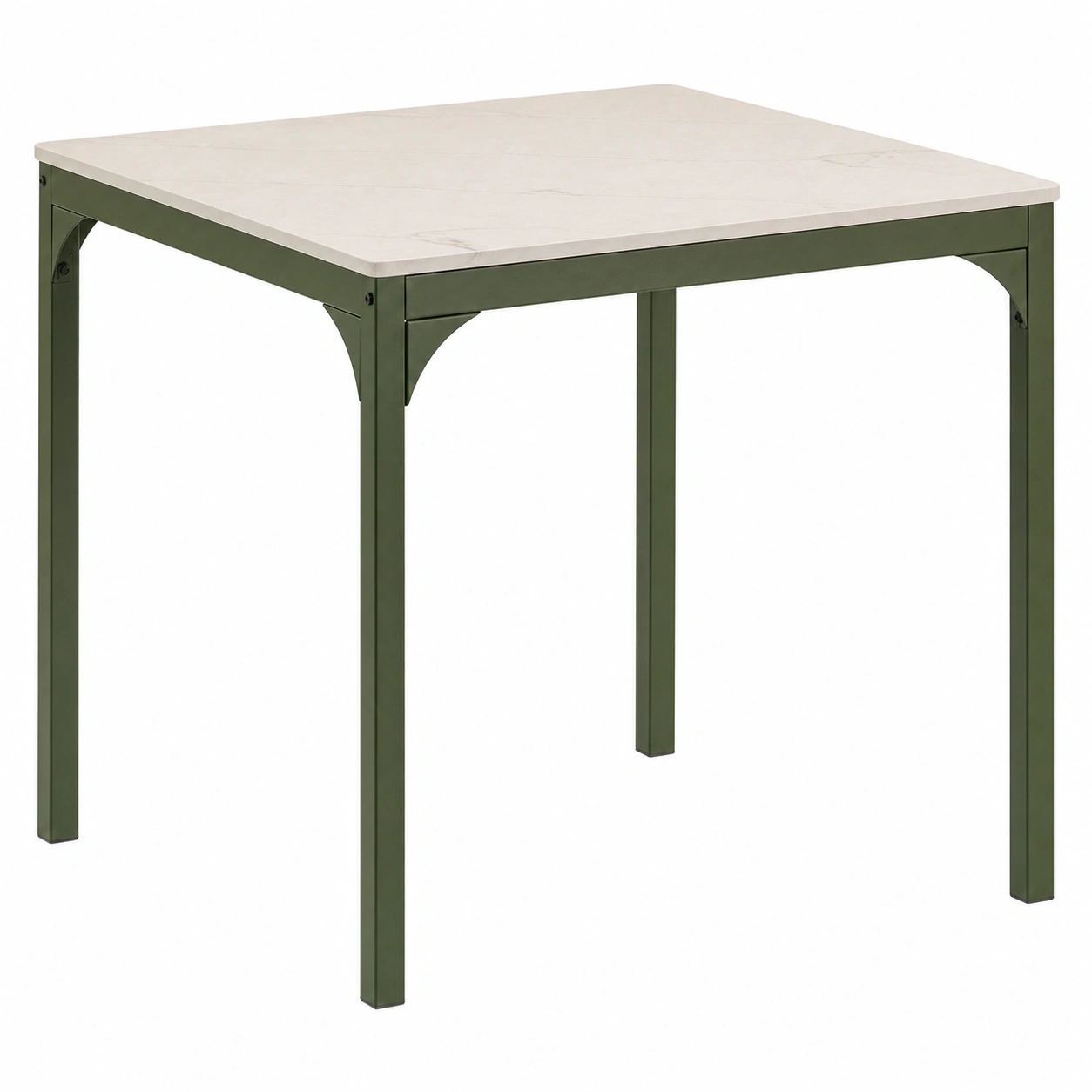 Kuechentisch Emilie Modern Gruen Metallgestell Marmoroptik Tischplatte 70x70 cm-sweetvora