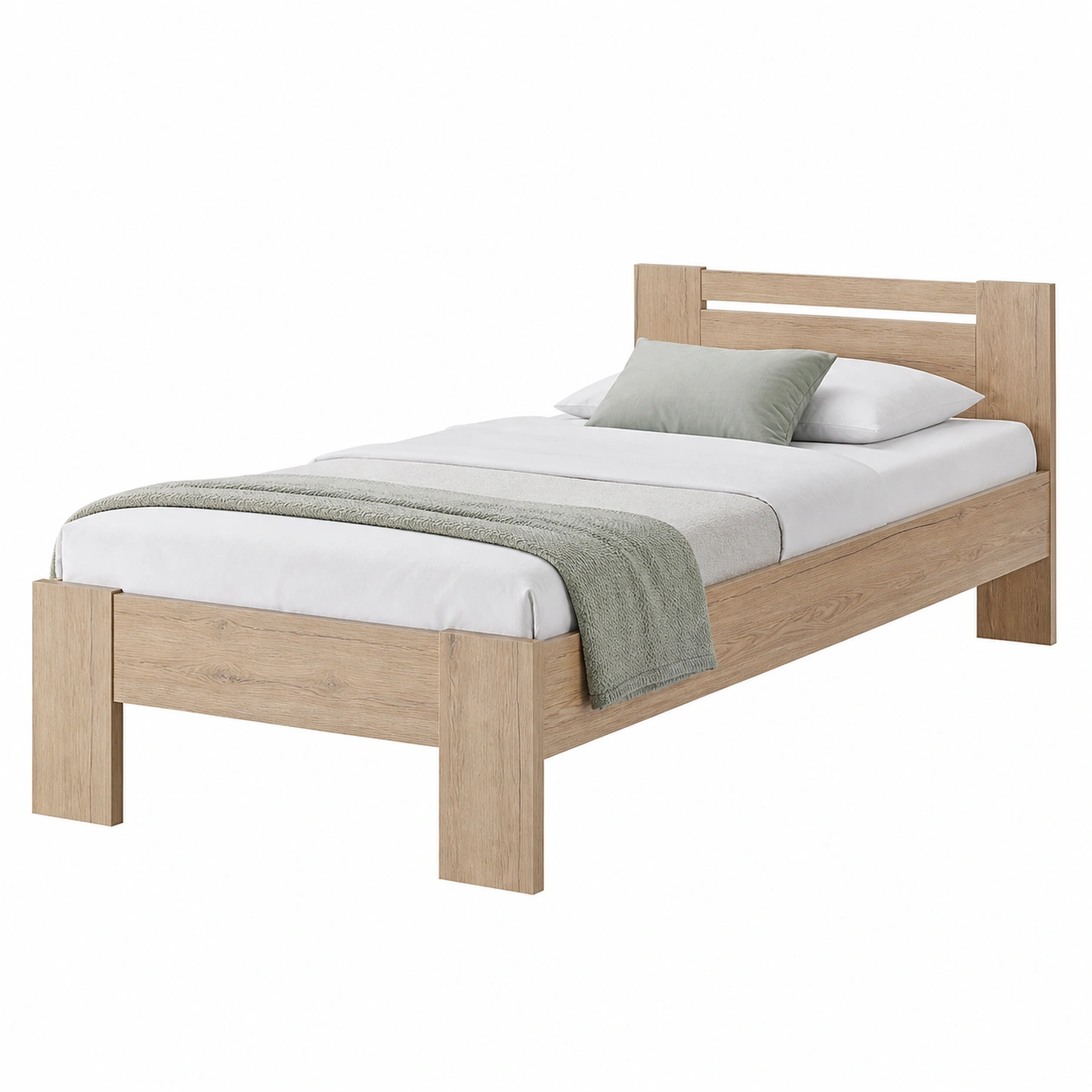 Futonbett 90x200 cm Modernes Holzbett Gestell Minimalistisches Design-sweetvora