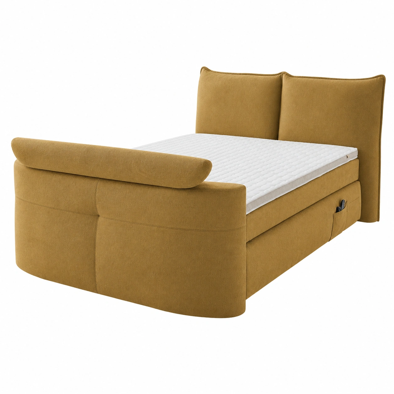 Boxspringbett 180x200 cm Polsterbett Modernes Doppelbett mit Rueckenlehne und Stauraum Funktion-cozyixo