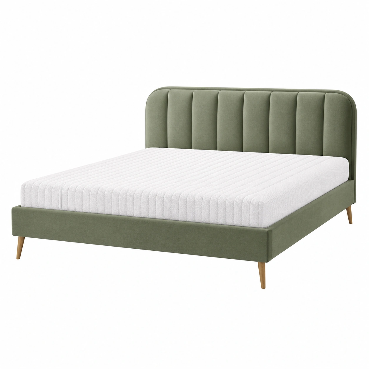 Modernes Futonbett Minimalistisches Holzbett mit gepolstertem Kopfteil 100x200 cm-cozyixo