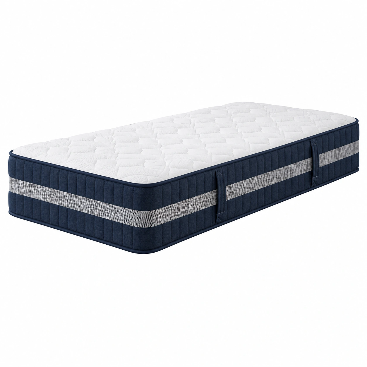 Taschenfederkernmatratze 90x200 cm Komfortmatratze mit atmungsaktivem Bezug und ergonomischer Unterstuetzung Blau Weiss-cozyixo