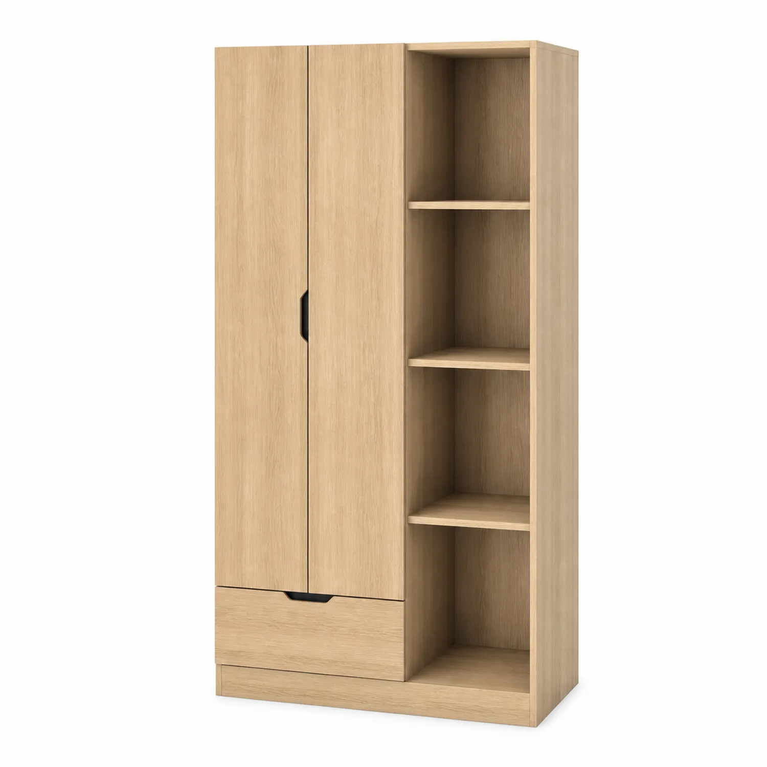 Szafa wolnostojąca z półkami z drewna dębowego 200 cm x 90 cm x 40 cm