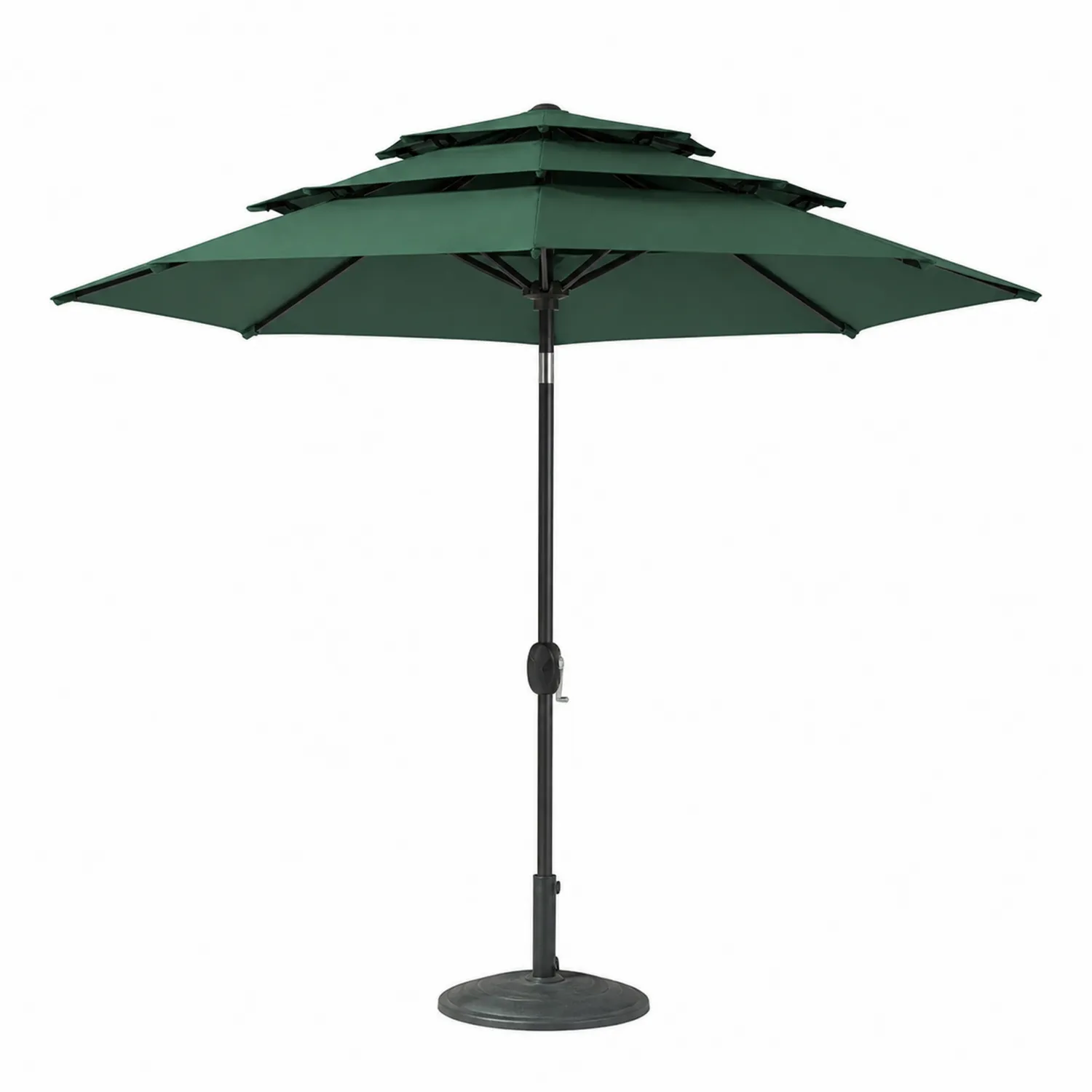 Parasol ogrodowy aluminiowy z daszkiem poliestrowym 3m Zielony