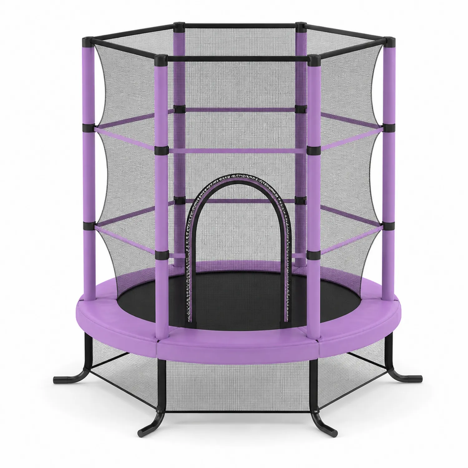 Trampolina dziecięca 140 cm ze stalową ramą i siatką poliestrową