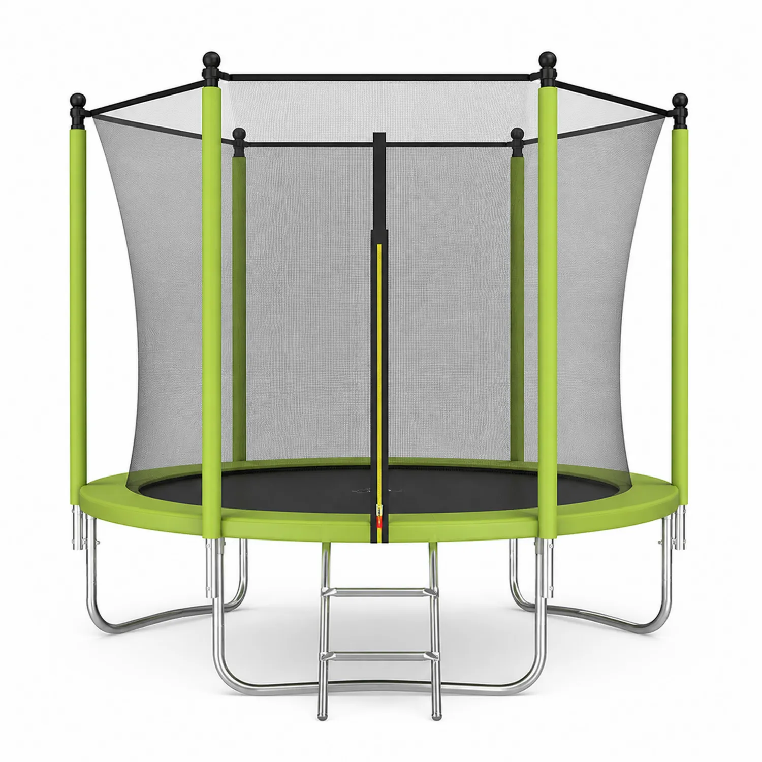 Trampolina Ogródkowa z Siatką, Stal Ocynkowana, 244 cm, Zielona