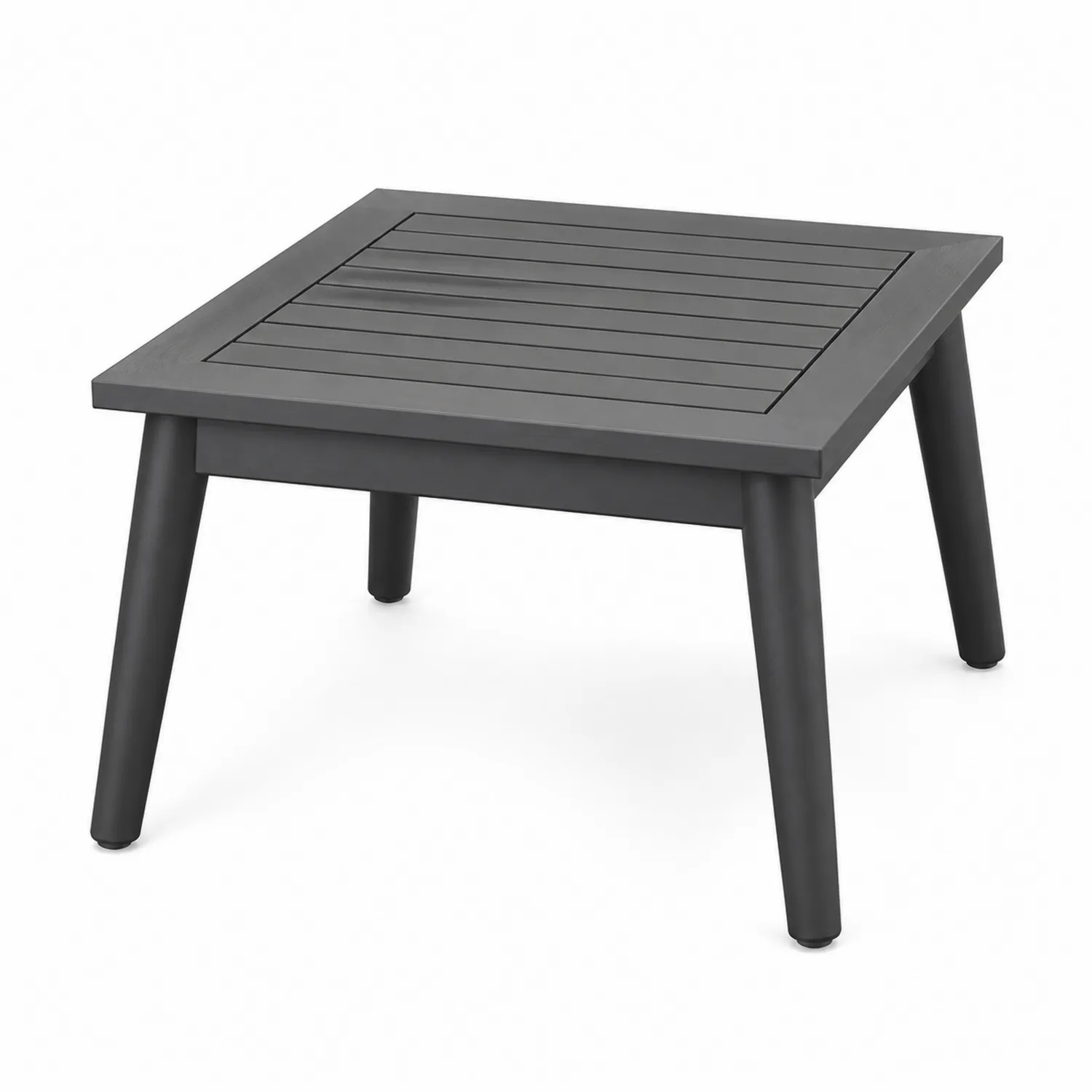 Stół ogrodowy kwadratowy 90x90 cm szary aluminium