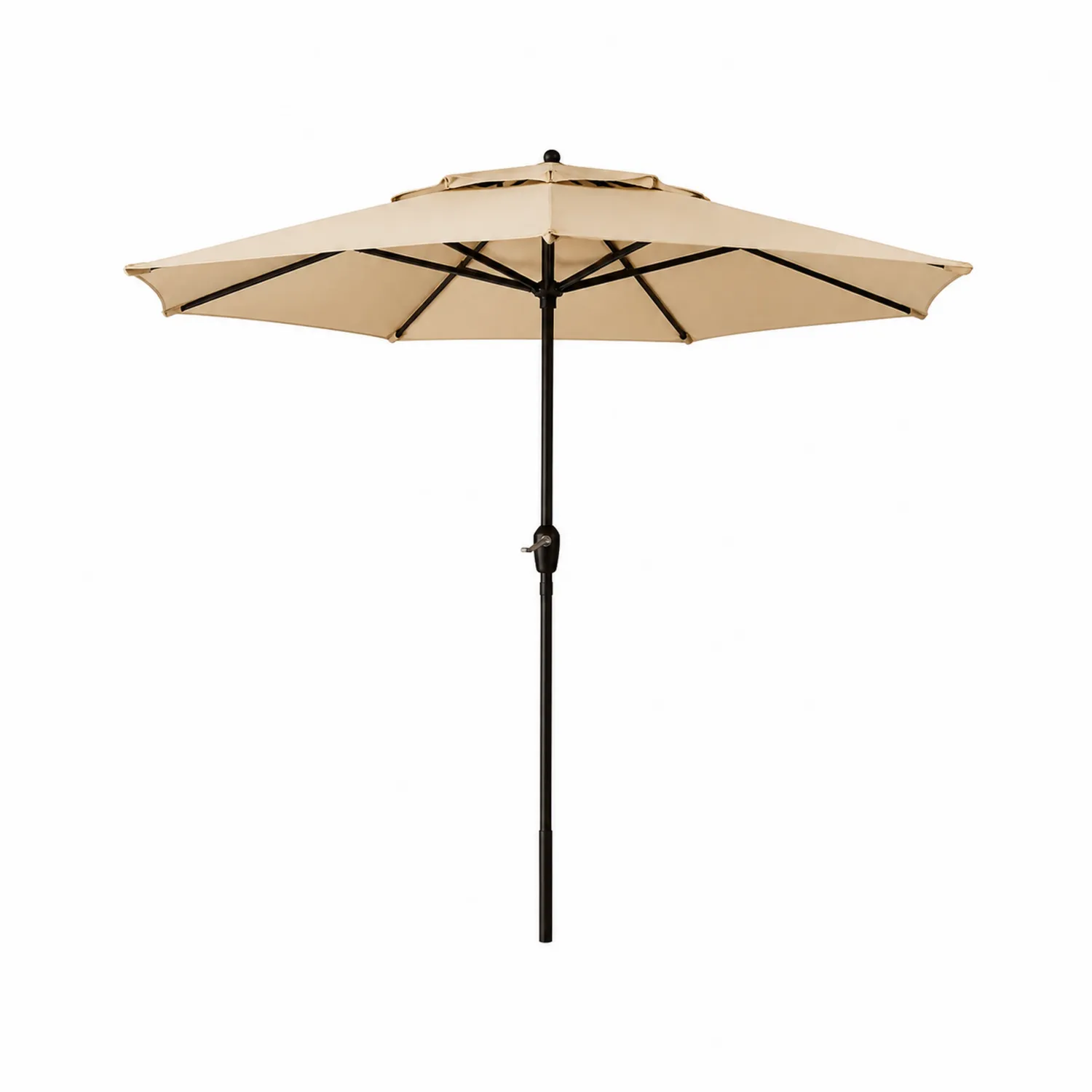 Parasol metalowy beżowy 300 cm poliester