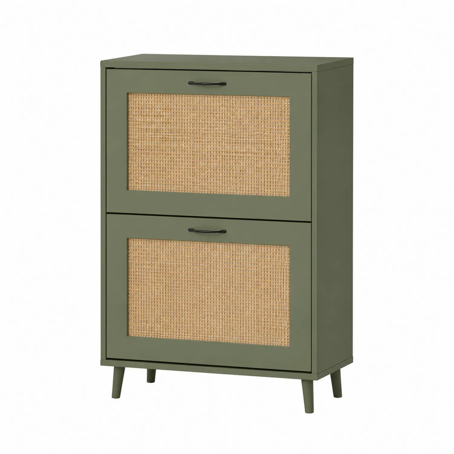 Szafka stalowa z rattanowymi drzwiami 80x35x110 cm