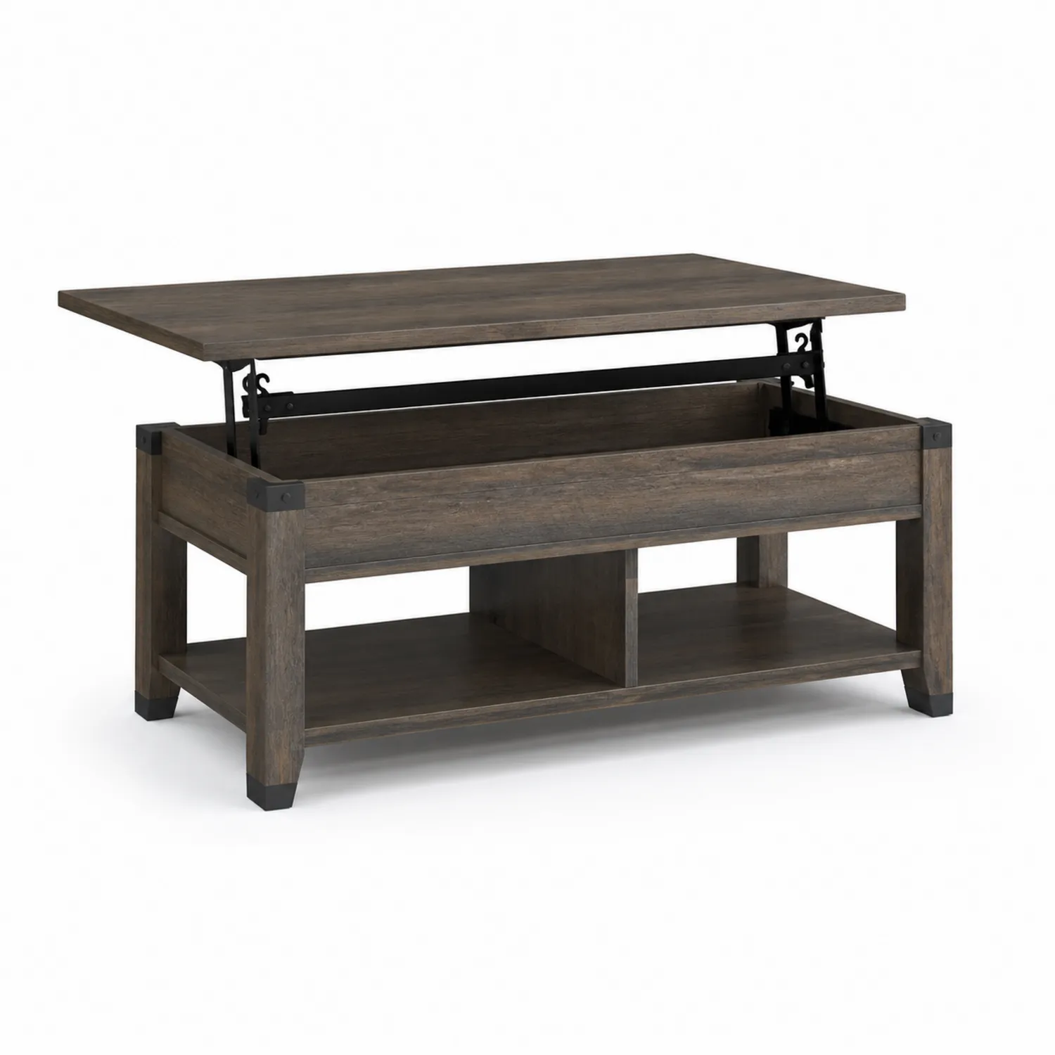 Stolik kawowy z unoszonym blatem z MDF i stali 110cm