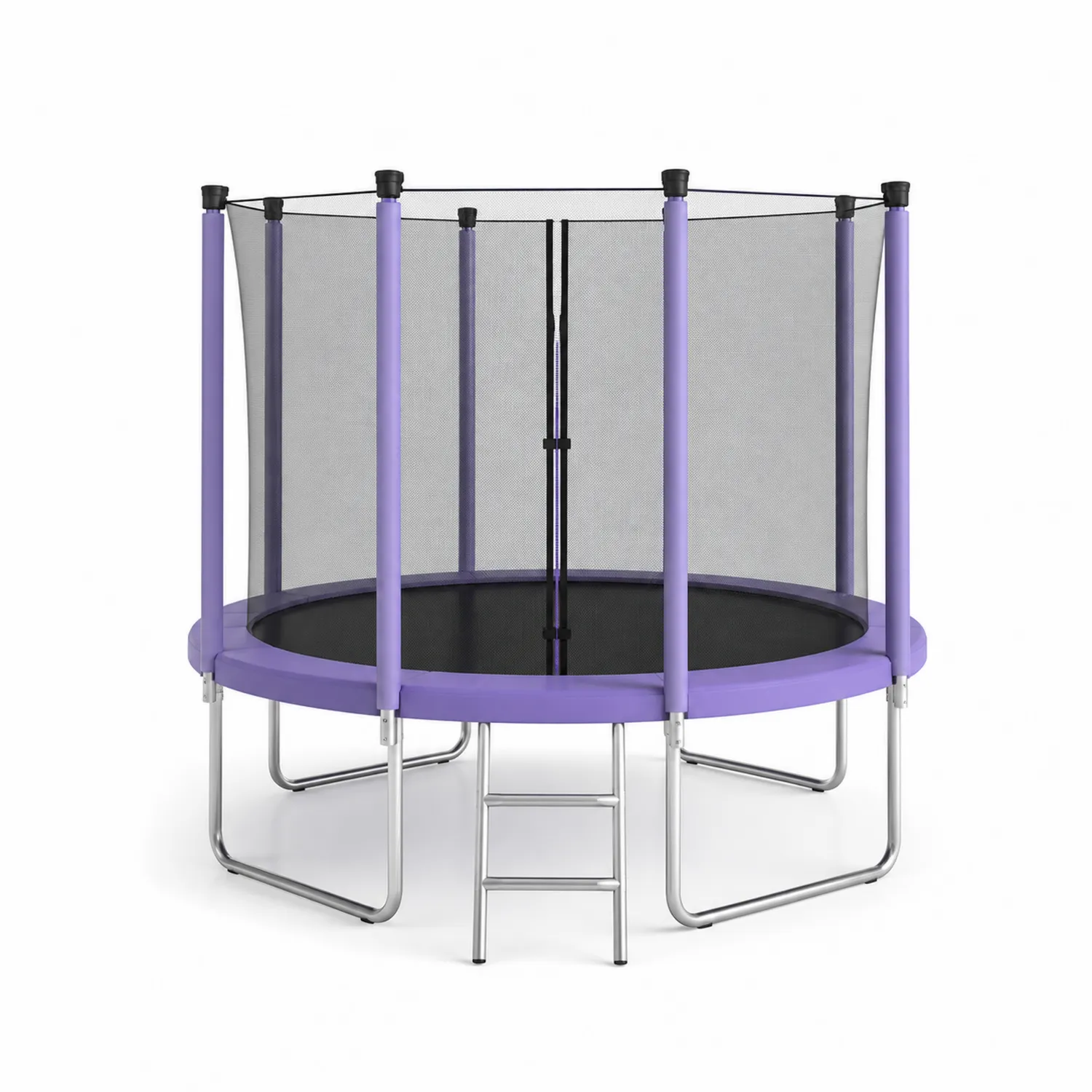 Trampolina Ogrodowa Fioletowa 305 cm z Siatką i Drabinką