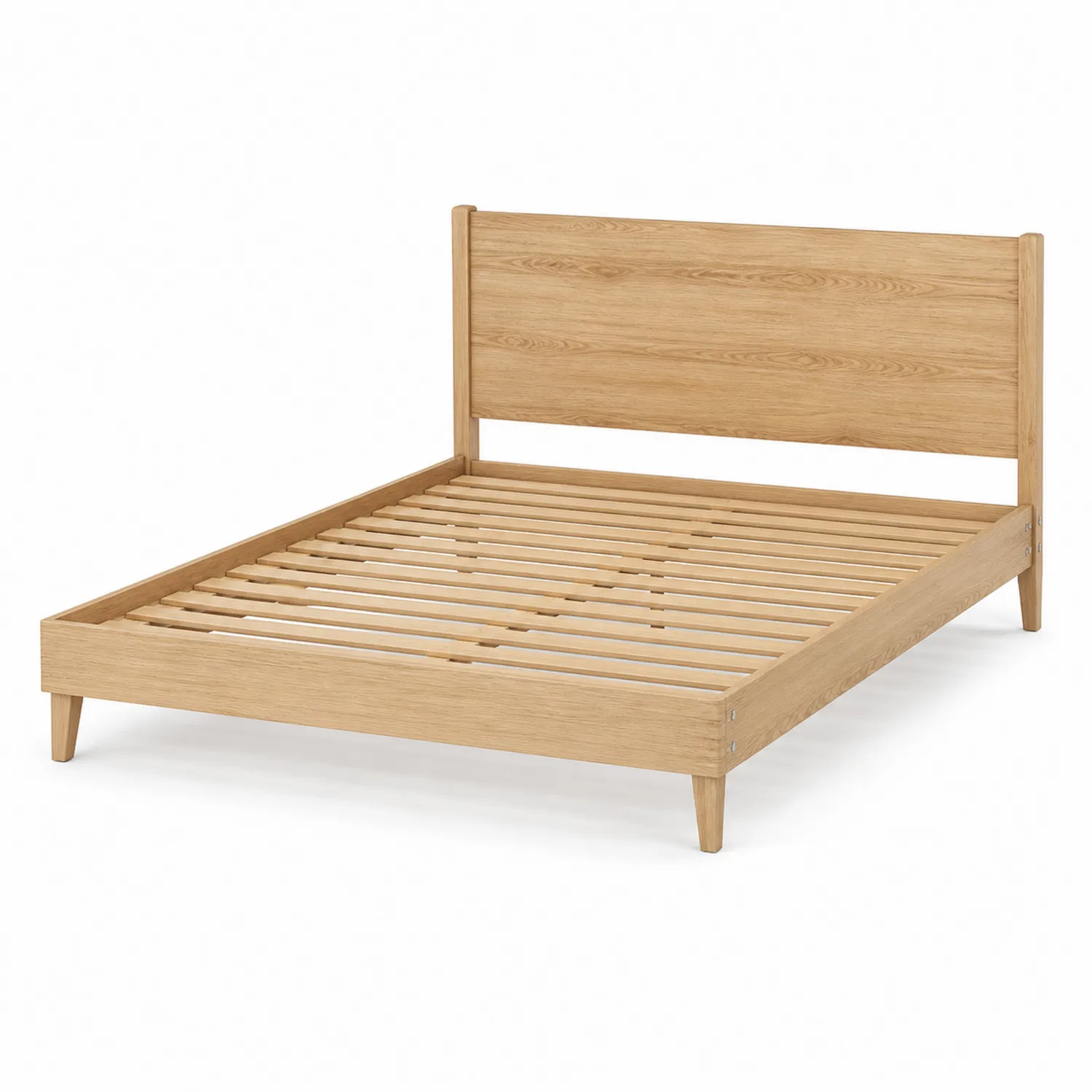 Cama doble de madera de roble 200x160 cm