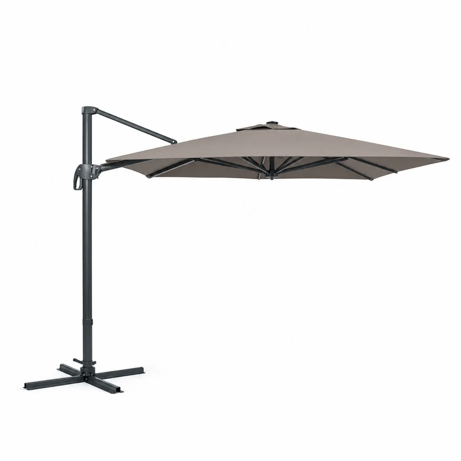 Sombrilla de Poliéster y Aluminio 3x3m Beige