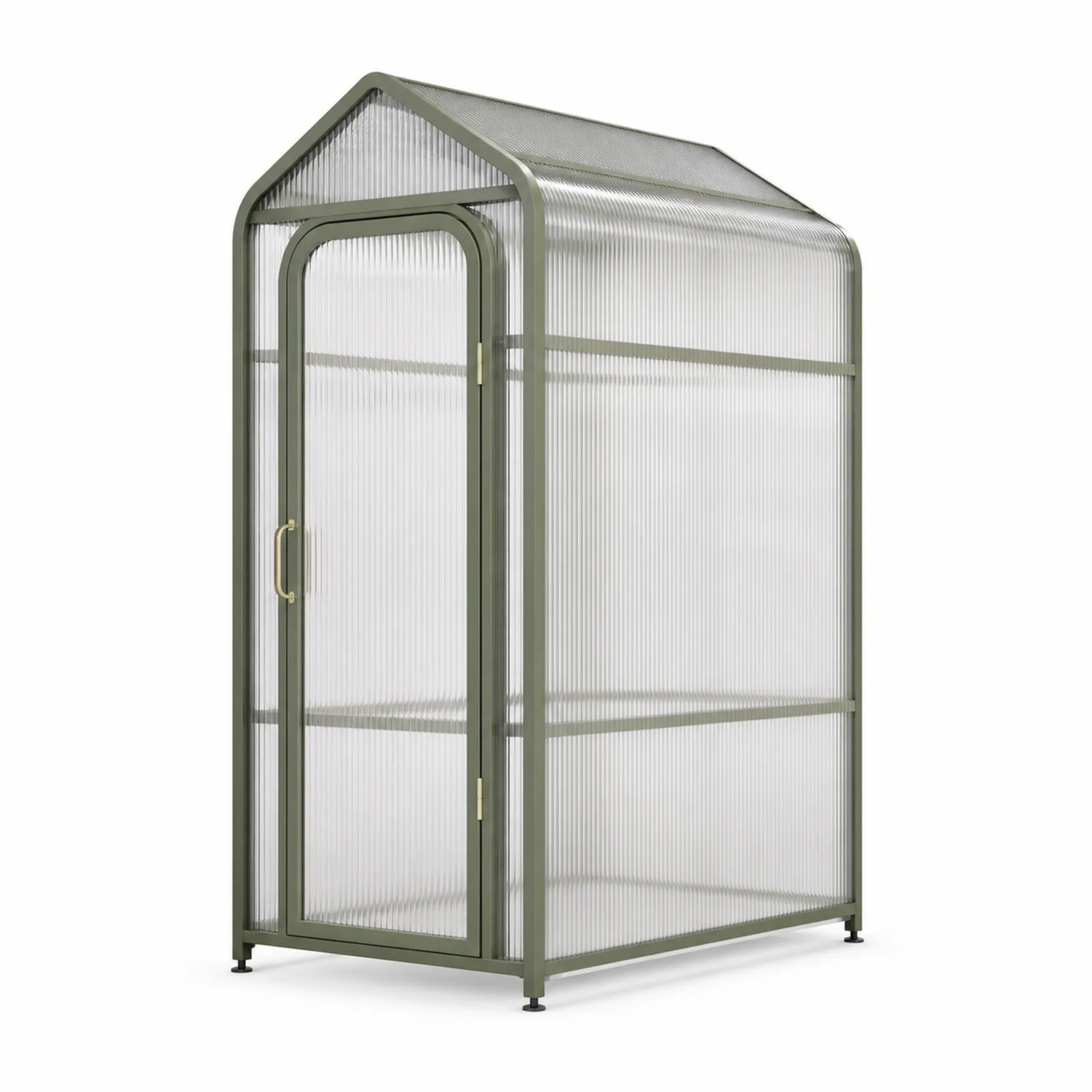 Invernadero de policarbonato y aluminio 150x80x210 cm