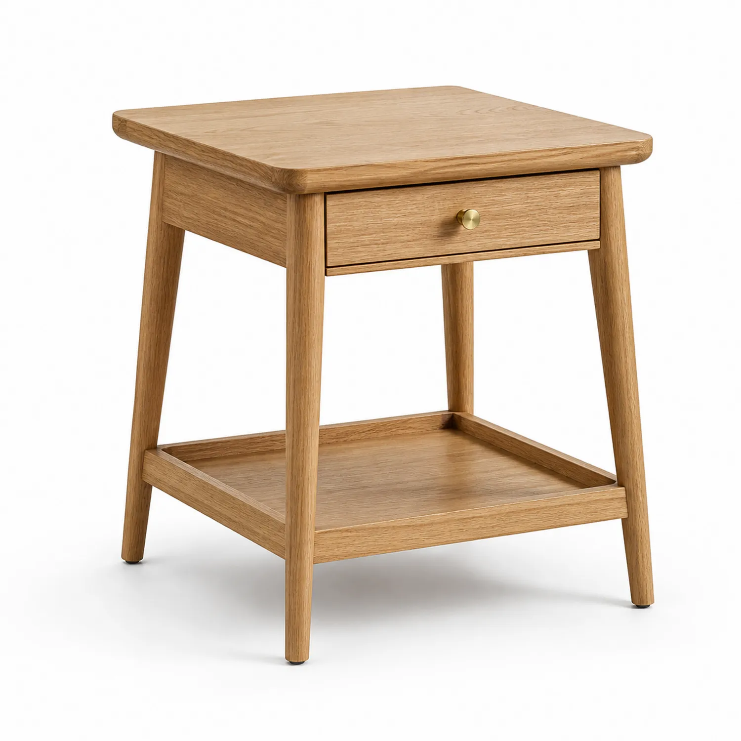Mesa auxiliar de madera de roble 40cm x 40cm x 55cm