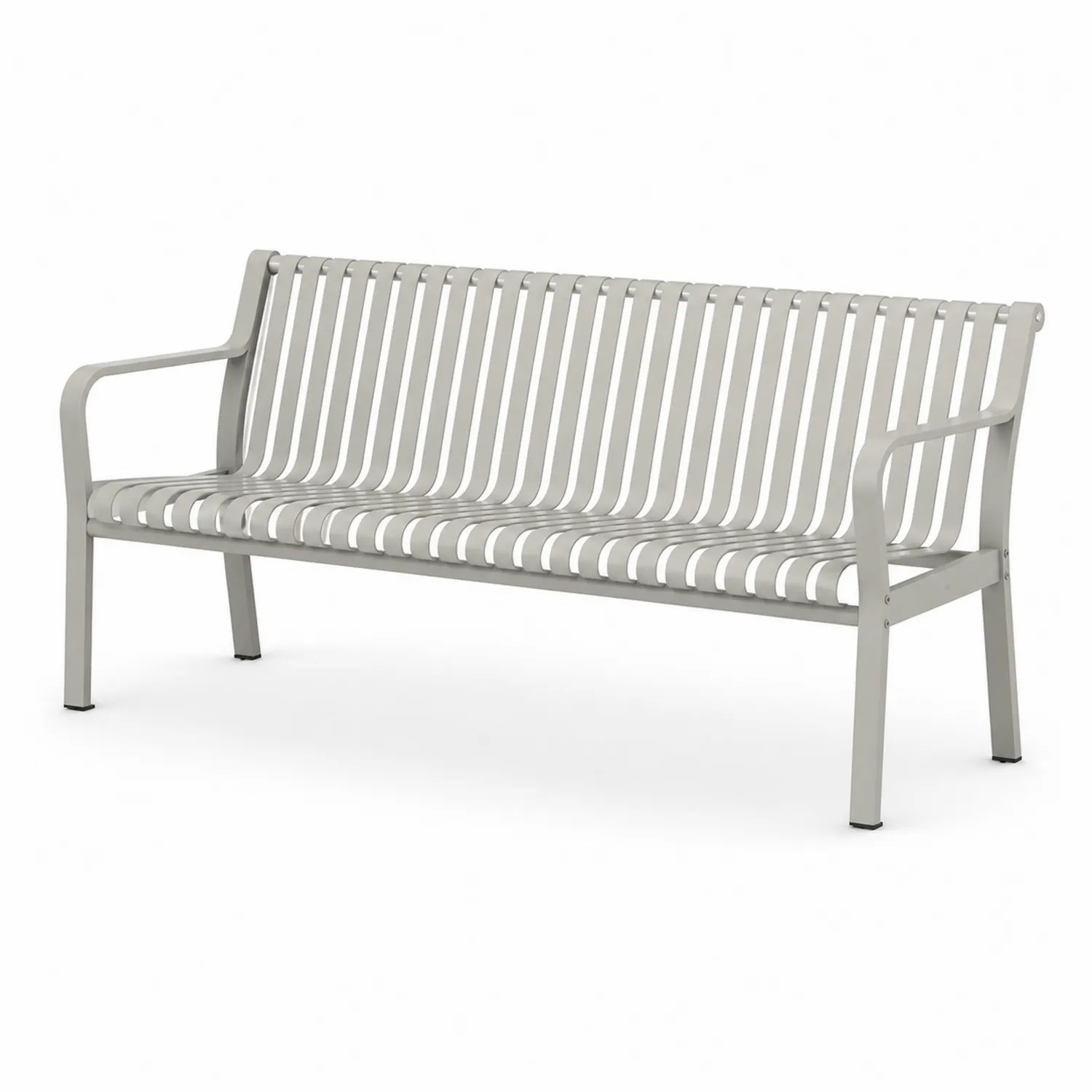 Banco de metal gris para exterior 180x60x80 cm