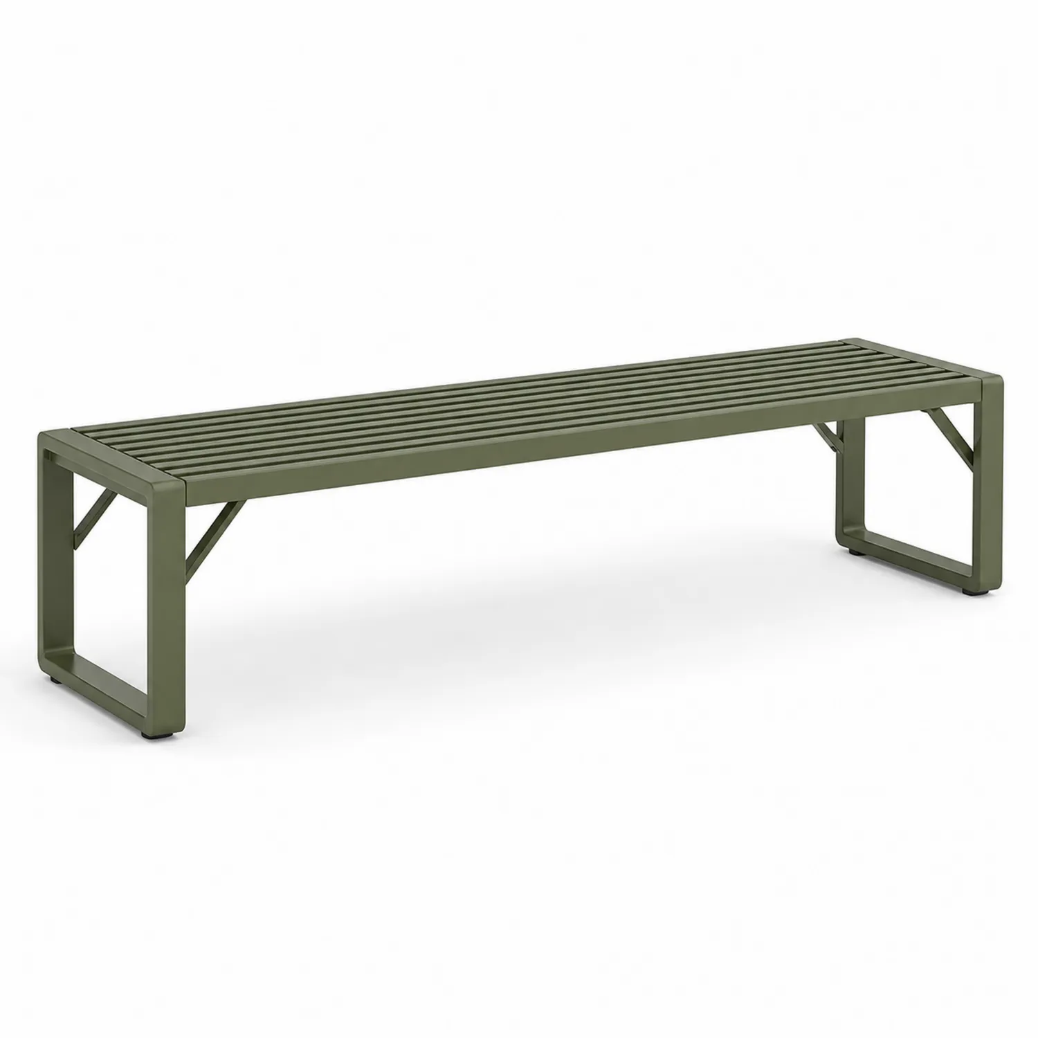 Banco de acero verde 160 cm