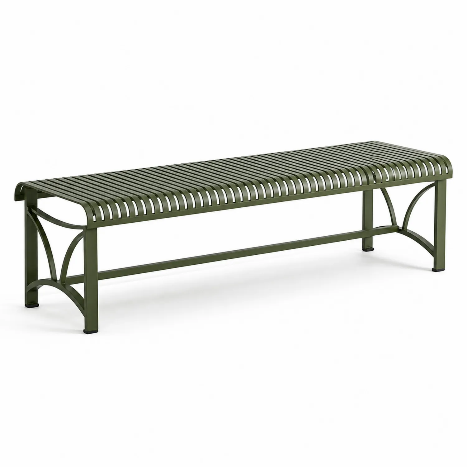Banco de Jardín de Metal Verde 200x40x45 cm
