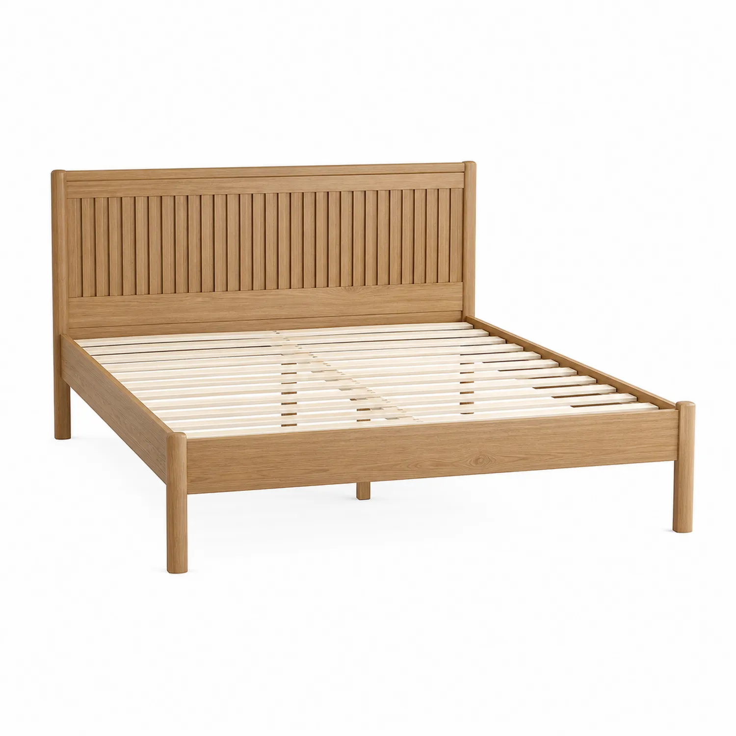 Cama doble de roble 200x160 cm color Roble