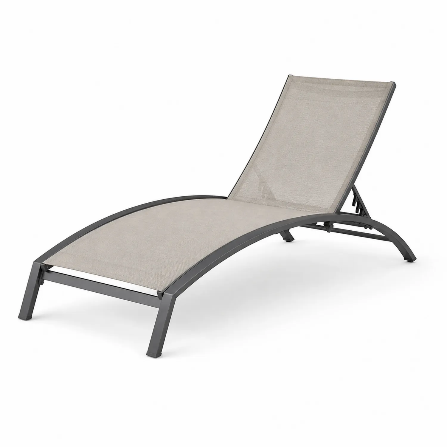Tumbona de Jardín de Aluminio Textileno Beige
