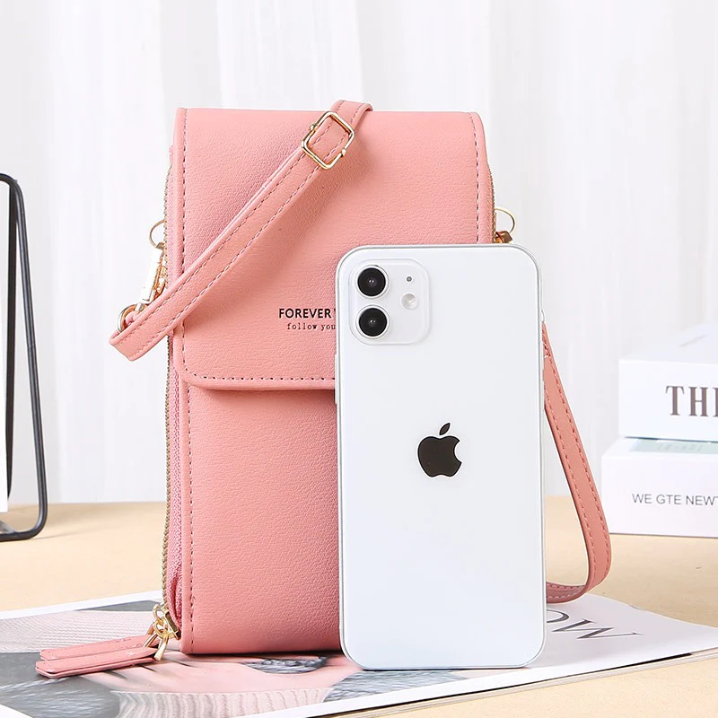 Touch Screen Cell Phone Purse Soft Leather Women's Shoulder Bag