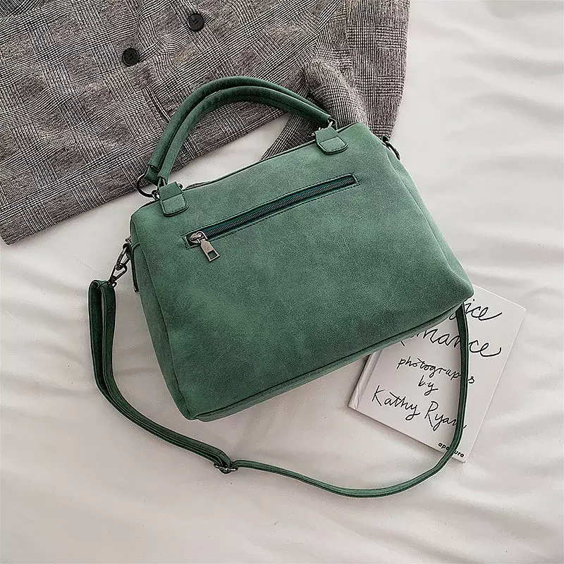 Shoulder Bags Large Capacity Faux Leather Lady Totes Boston Bag