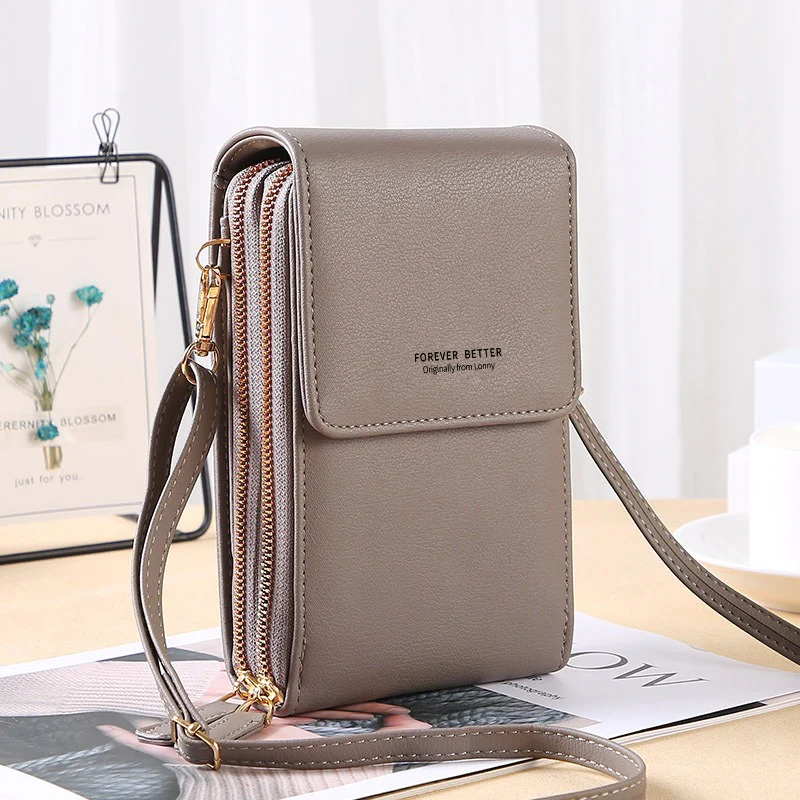 Touch Screen Cell Phone Purse Soft Leather Women's Shoulder Bag