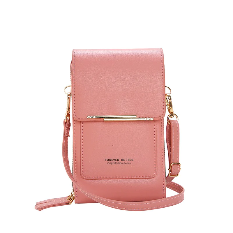Touch Screen Cell Phone Purse Soft Leather Women's Shoulder Bag