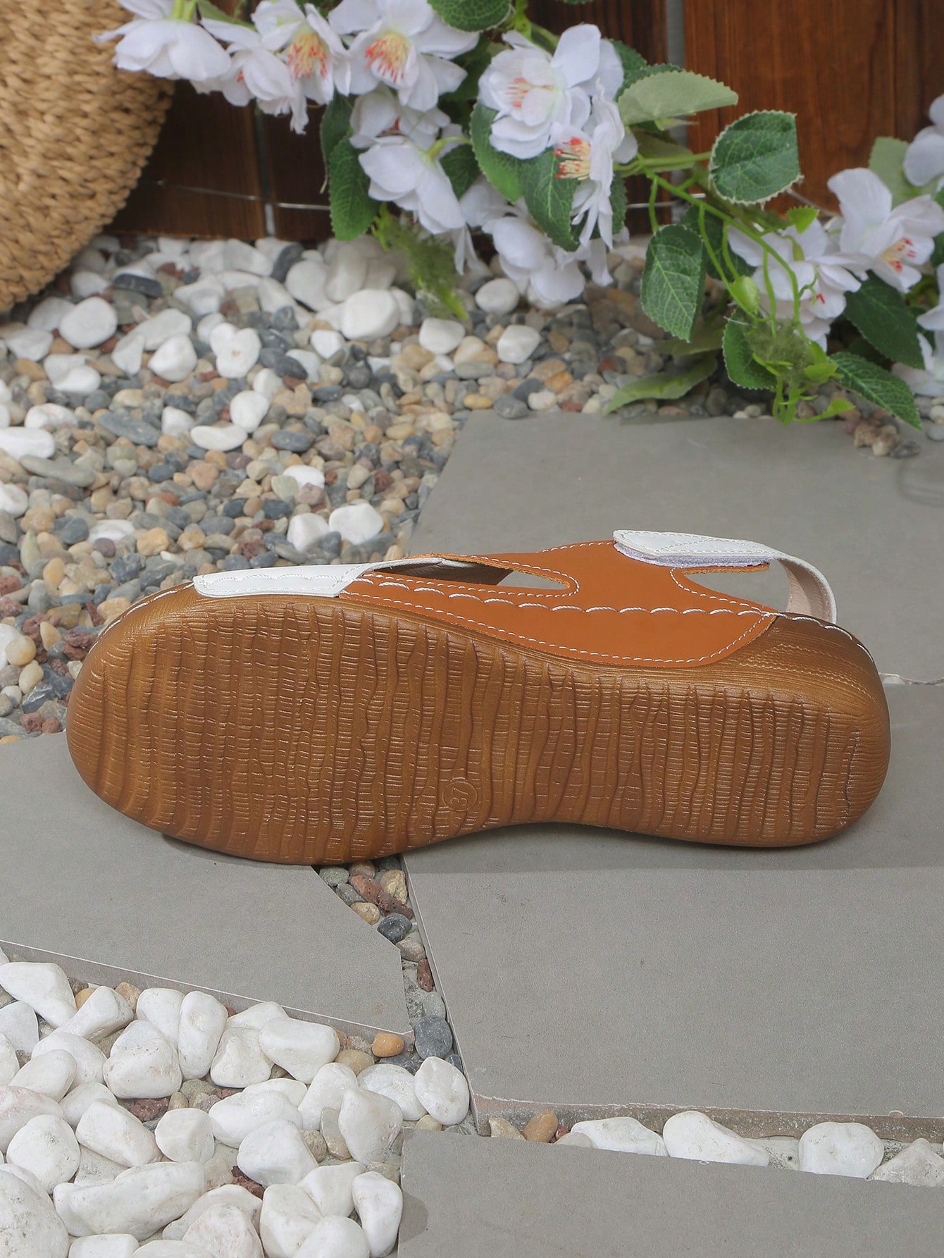Women's Stitching Contrast Color Mule Open Toe Wedge Sandals