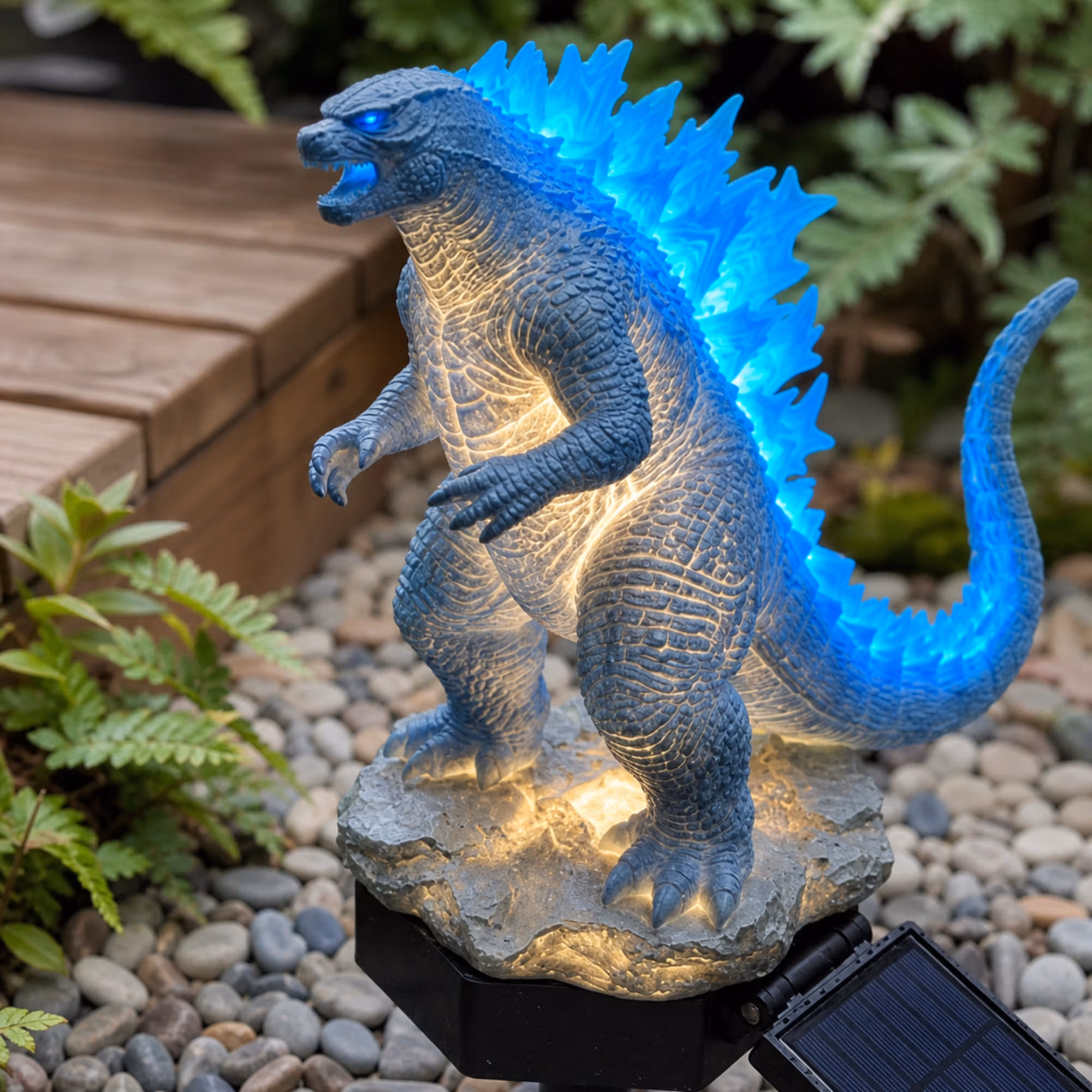 60th Anniversary Solar Garden Stake Light, Sci-Fi Spaceship Inspired Outdoor LED Yard Decor, Collectible Solar Pathway Lamp, Gift for Fans