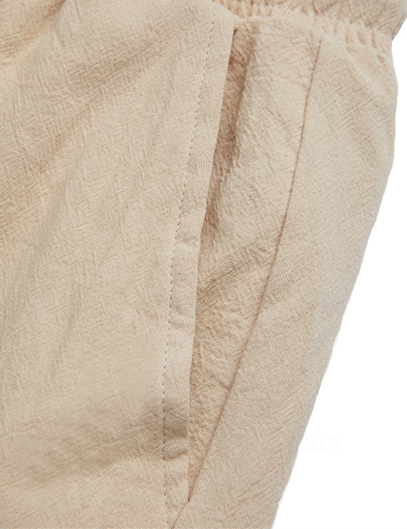 Men's Shorts Linen Shorts Summer Shorts Beach Shorts Drawstring Elastic Waist Multi Pocket Plain Knee Length Outdoor Beach Hawaiian Casual ArmyGreen Black Inelastic 2026 - $24.99 –P13