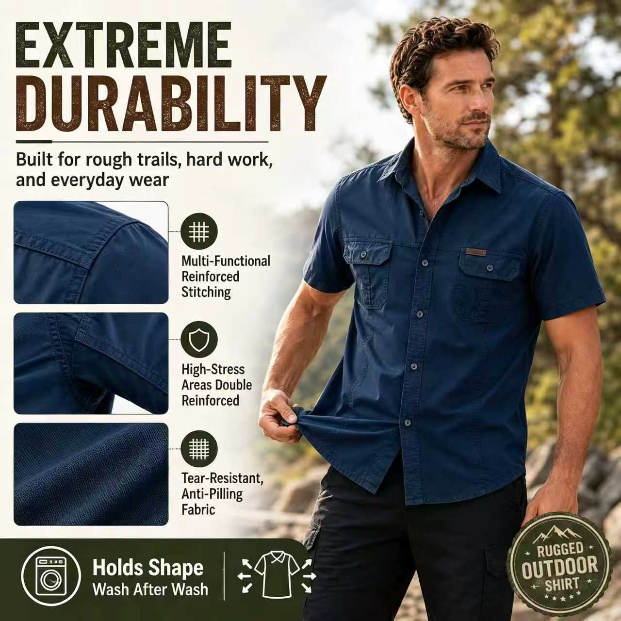 New Men's Lightweight Outdoor Shirt