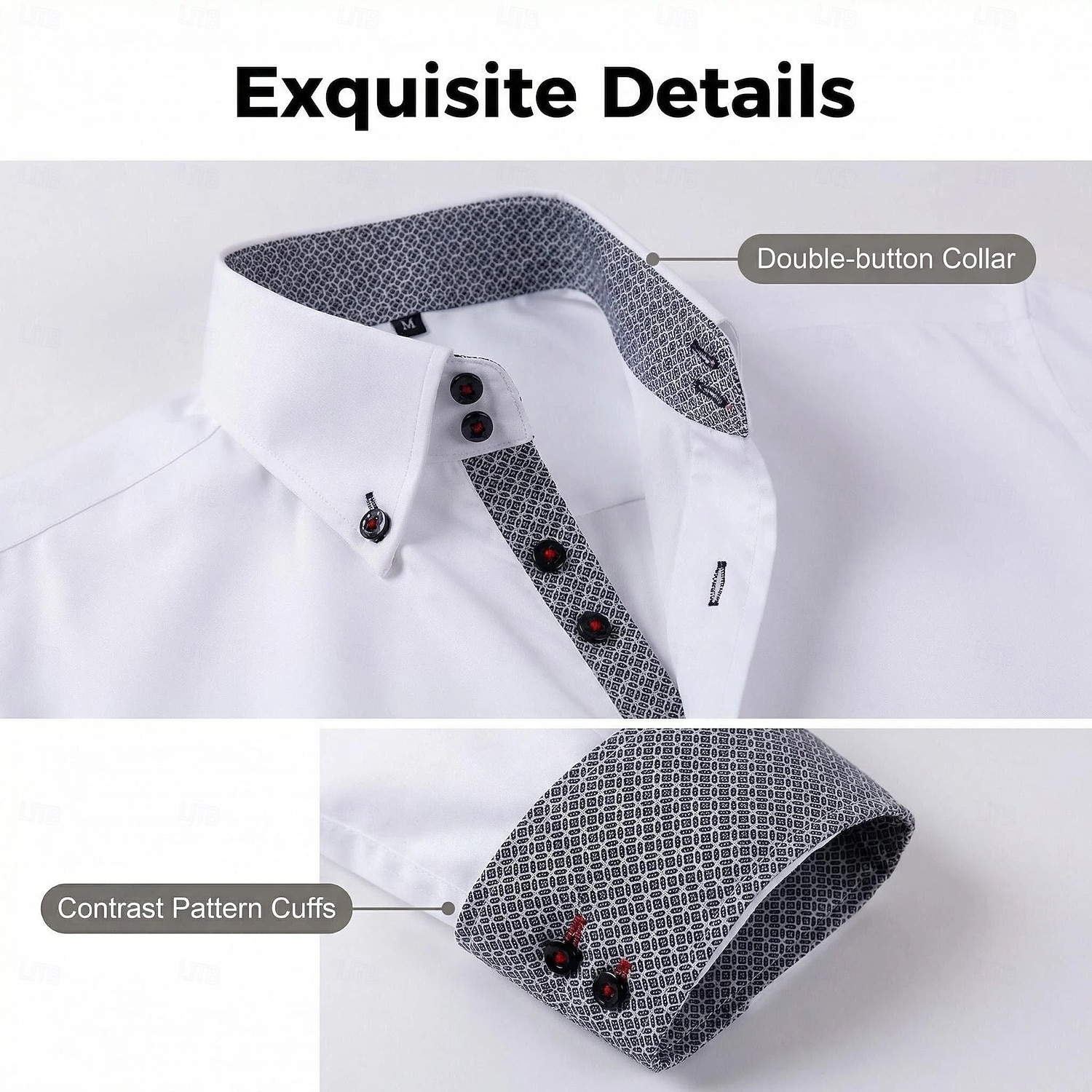 Men's Shirt Dress Shirt Non Iron Shirt Button Up Shirt Color Block Casual Daily Light Blue Black White Pink Long Sleeve Turndown All Seasons Clothing Apparel Patchwork 2026 - $31.99 –P8