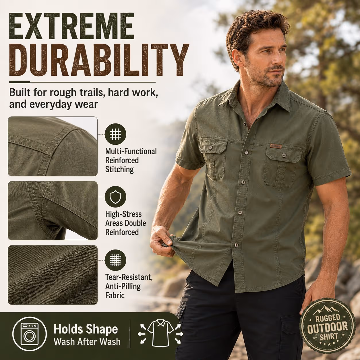 New Men's Lightweight Outdoor Shirt