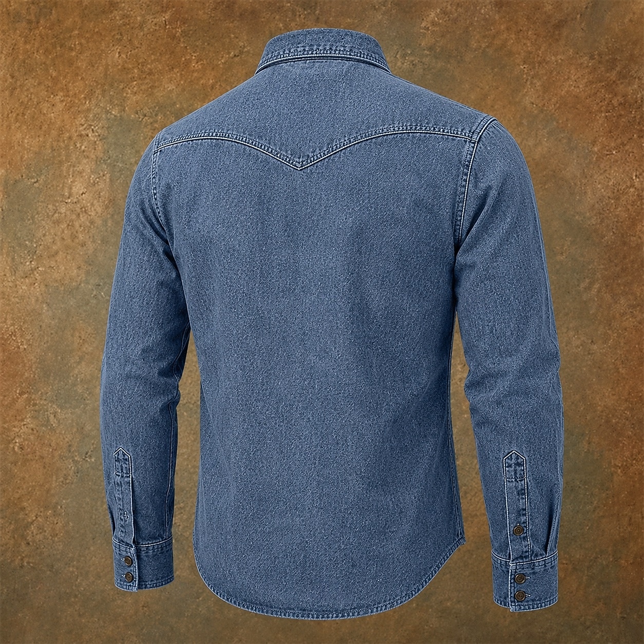 SoftFade&trade; Men Shirt Casual Shirt Demin Shirt Acid Wash Shirt Garment Dyed Black Burgundy Navy Blue Green Gray Long Sleeve Plain Shirt Collar Casual Daily Clothing Apparel Elegant Fashion Casual 2026 - $33.99 &ndash;P2