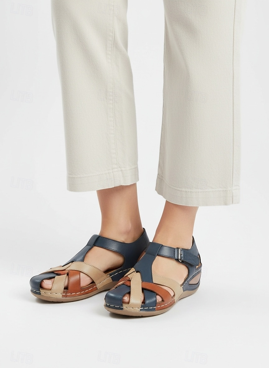 Women's Comfortable Walking Sandals with Adjustable Velcro Strap &ndash; Closed Toe Casual Shoes for All-Day Wear 2026 - $19.99 &ndash;P1