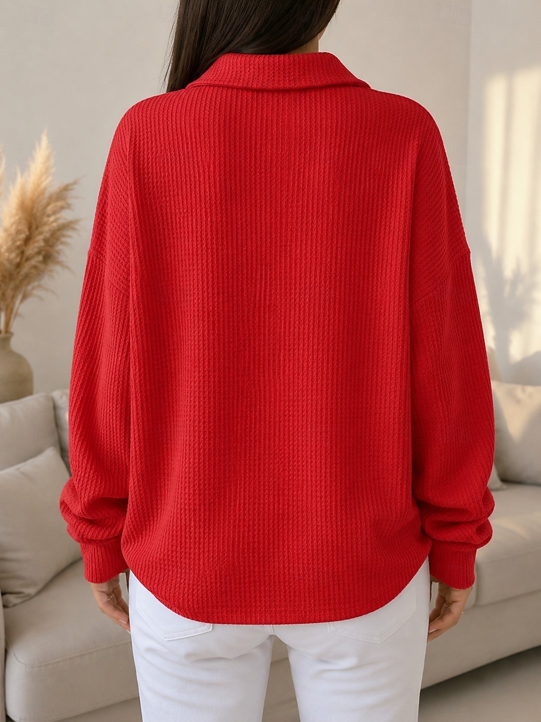 Women's Pullover Sweatshirt Active Sports Fashion Long Sleeve Square Neck Regular Tops White Red Orange Spring Fall Winter 2026 - $26.99 &ndash;P2