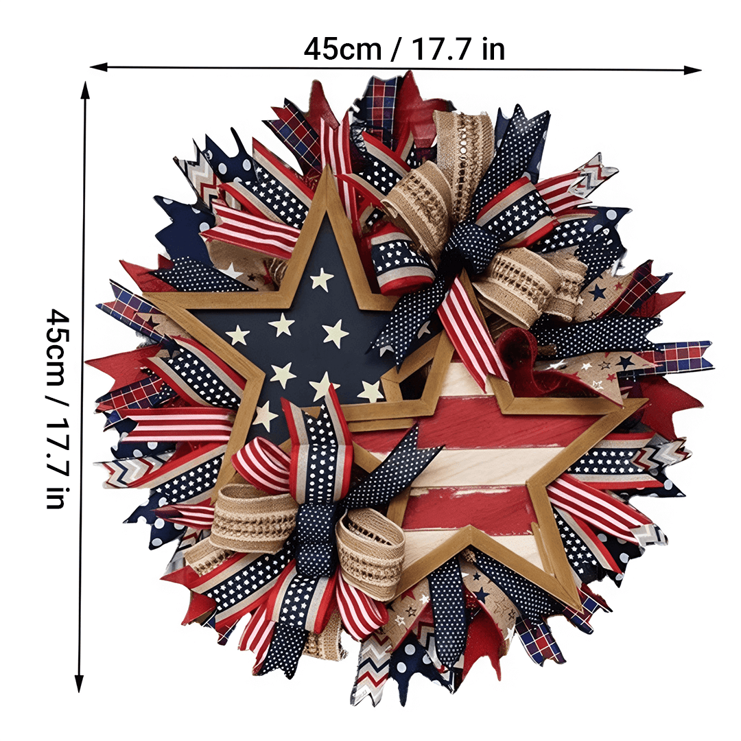Patriotic wreath product specification image
