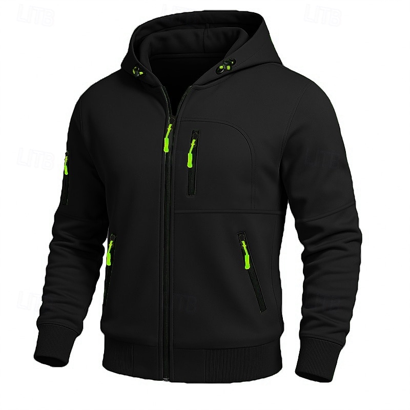 Men's Hoodie Full Zip Hoodie Fleece Hoodie Tactical Hoodie Black White Army Green Burgundy Navy Blue Hooded Plain Zipper Sports & Outdoor Casual Daily Streetwear Cool Sportswear Fall Spring & Fall 2026 - $19.99 –P4